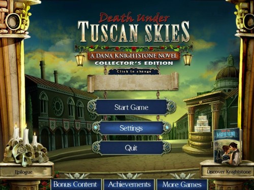 Death Under Tuscan Skies: A Dana Knightstone Novel Collector's Edition Main Menu