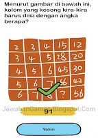 Kunci Jawaban Brain Out Level 103: Menurut Gambar di Bawah ini, Kolom Yang Kosong Kira-Kira Harus Diisi Dengan Angka Berapa?