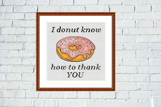 I donut know cross stitch pattern - Tango Stitch