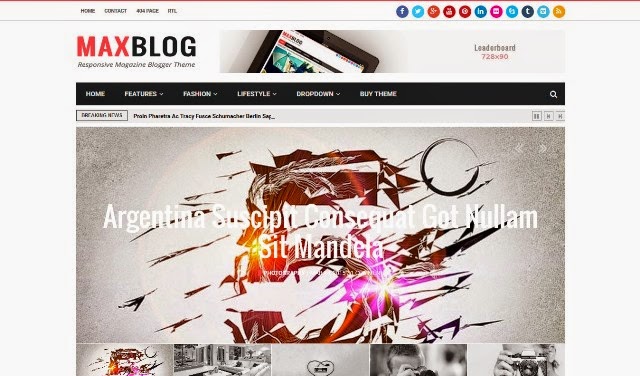 MaxBlog - Responsive Magazine Blogger Theme