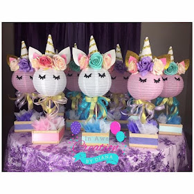 Unicorn Party Fiesta Temática de Unicornio Decoración Centros de Mesa Centerpiece