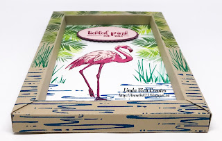 Linda Vich Creates: Fabulous Flamingo Shadow Box Frame. A vibrant shadow box frame showcases the Fabulous Flamingo stamp set.