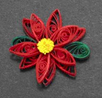 quilled christmas poinsettia