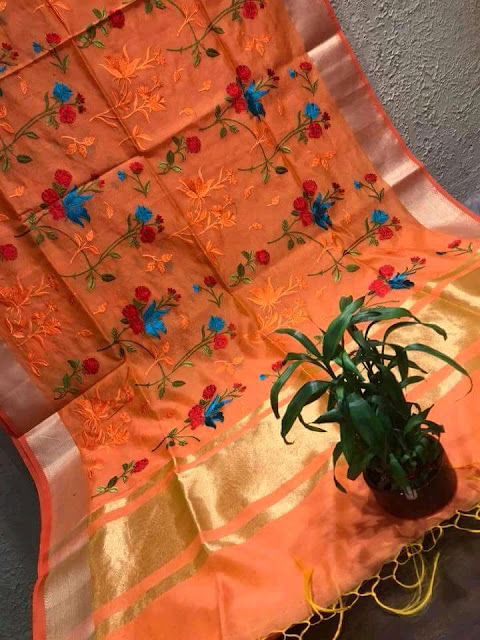 Maheshwari silk blend sarees.