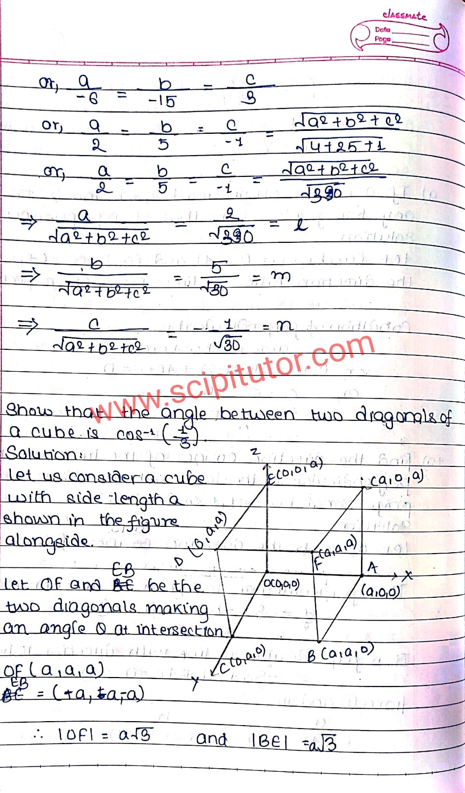 Class 12 Coordinates in Space Exercise 2 Solutions