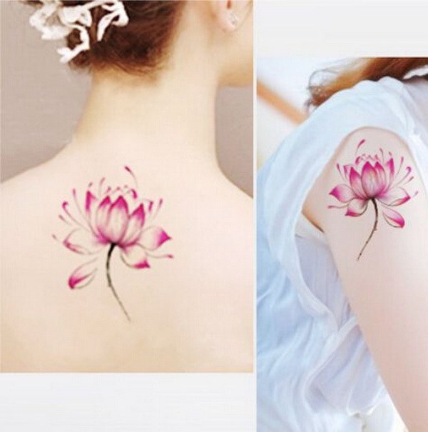 Bela Lotus Tatuagens na Manga ou de Volta para Meninas