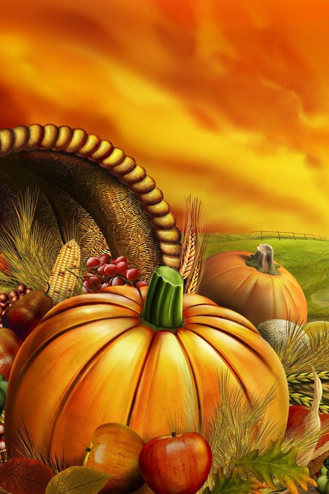 Thanksgiving foods Wallpaper for iPhone 4S