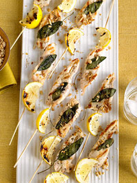 Nutty Lemon and Chicken Kabobs