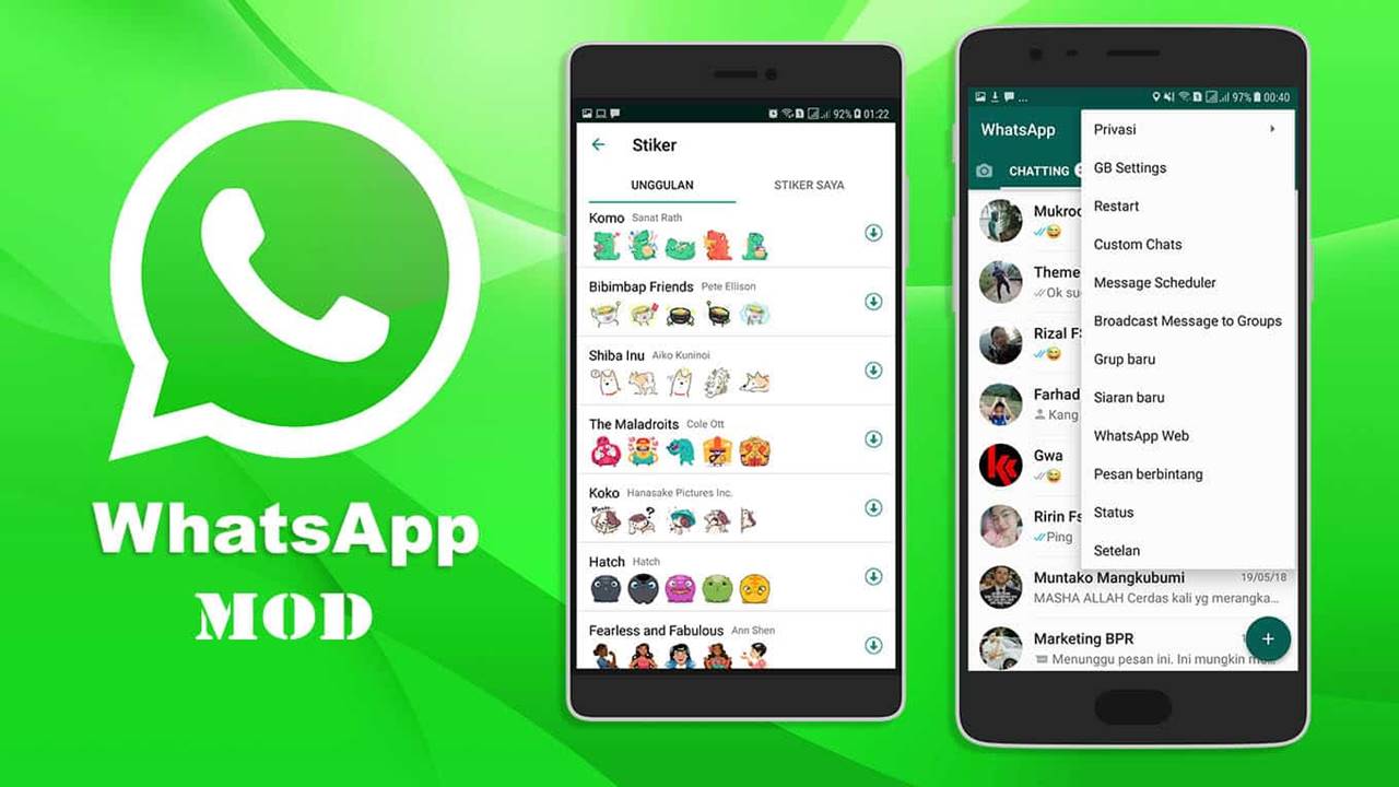 Tous Les Derniers Mise à Jour de WhatsApp Mod (GB, FM, YO, Fouad, Pro, Plus)
