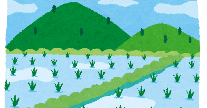 フリー素材 イラスト 田んぼ フリー素材 イラスト 田んぼ