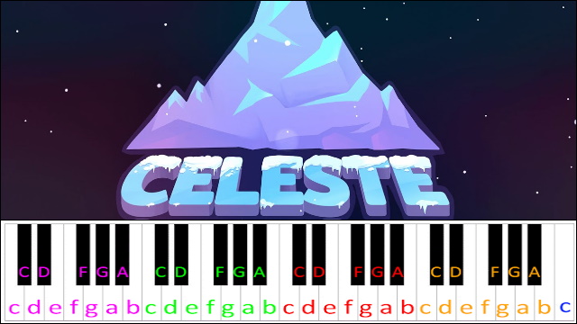 Postcard from Celeste Mountain (Celeste) Piano / Keyboard Easy Letter Notes for Beginners