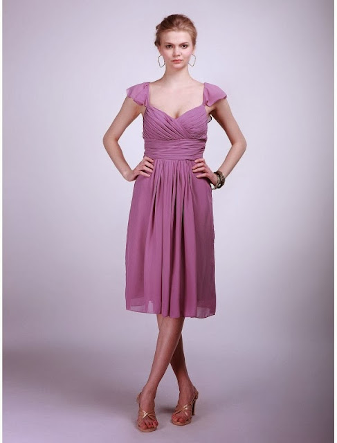 cap sleeves bridesmaid dress