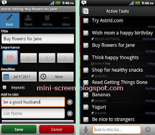 Astrid, Android Task/Todo Manager Interface