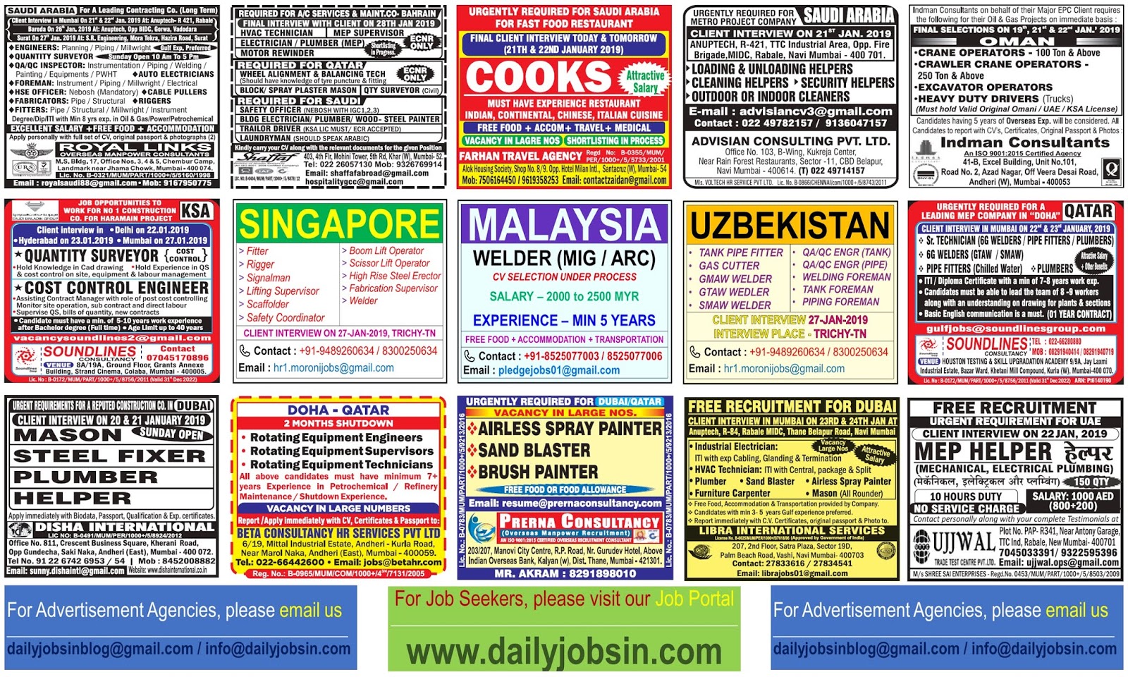 Jobs In Uzbekistan Malaysia Singapore Gulf Countries