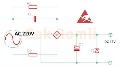 Cara membuat adaptor 12 volt tanpa trafo