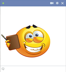 Emoticon with notebook