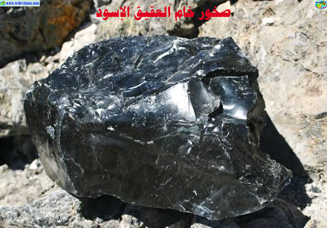 صخور خام وقطع العقيق الإسود (10)