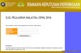 Keputusan SPM 2016