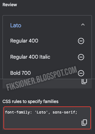 Ganti Font Fiksioner v4