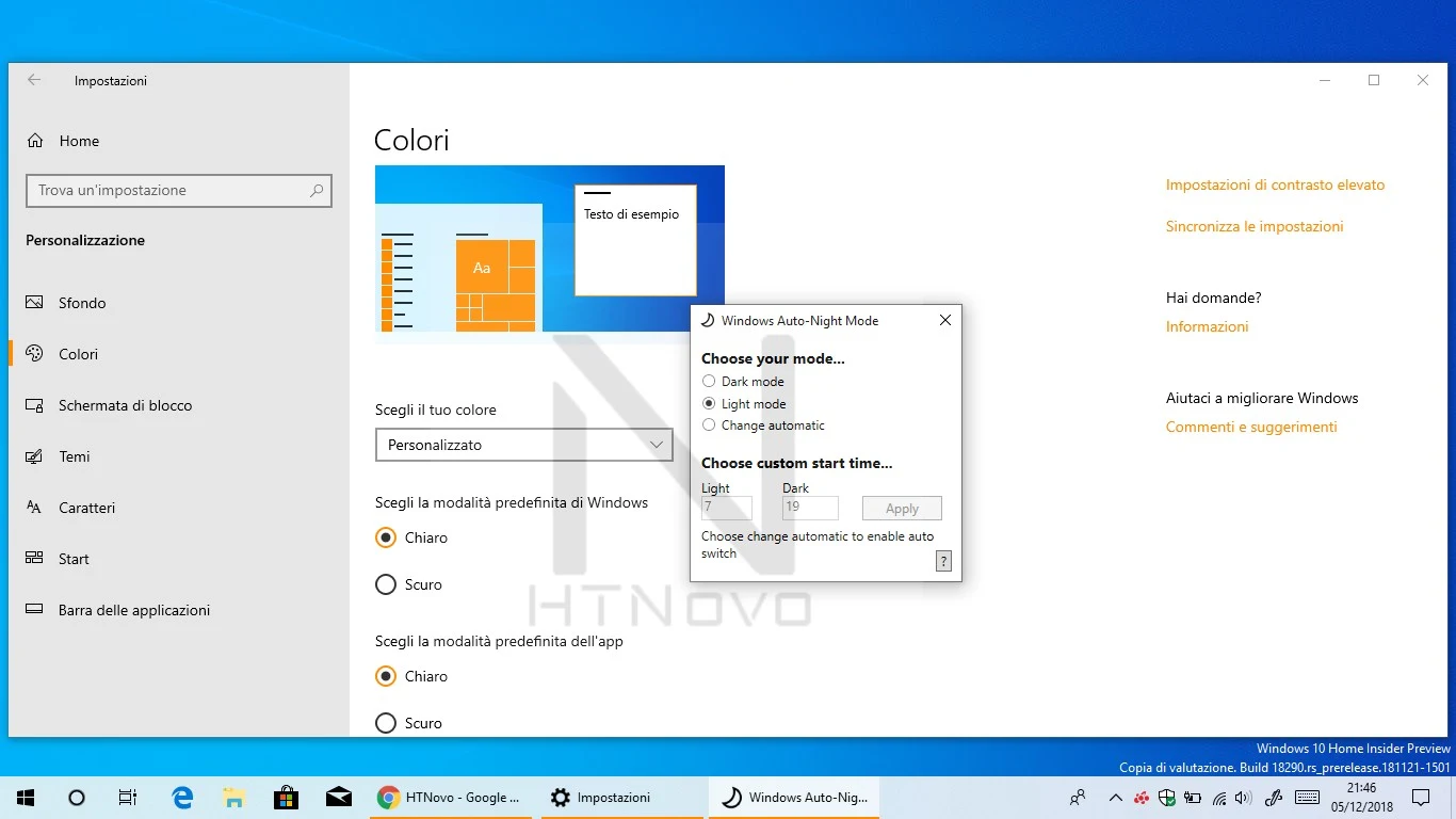 Orario-tema-windows-10