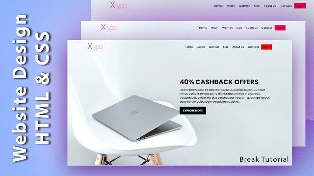Full Width e-commerce Website Design Using HTML CSS with Source Code - Break Tutorial