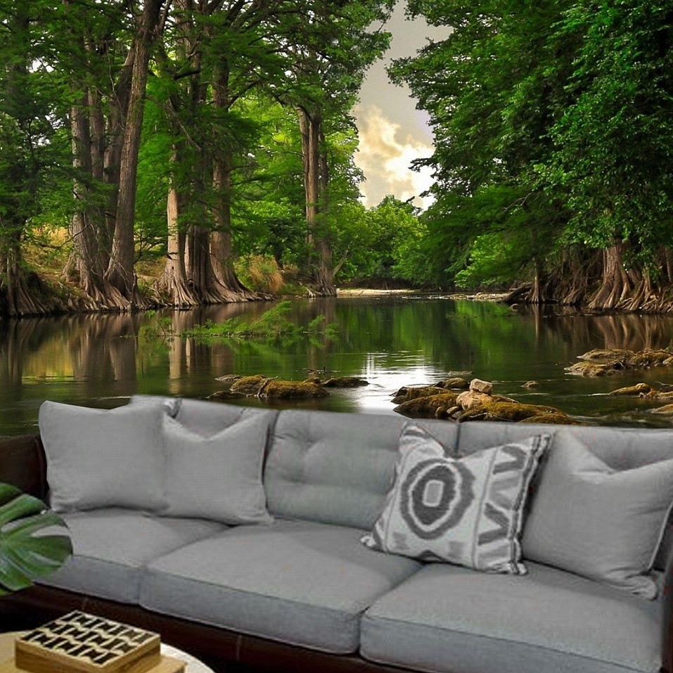 Gambar 3d  Wallpaper  Dinding  Kampung Wallpaper 