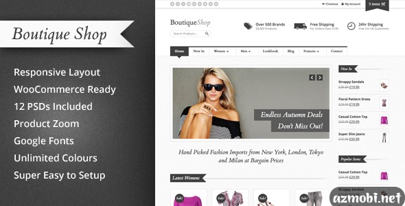 Boutique Shop v1.4.3 – Responsive WooCommerce Theme for WordPress