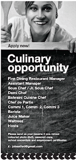 Culinary opportunity in Leading Chain Restaurant in Bahrain