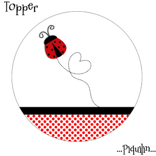 Ladybugs, Toppers or Free Printable Candy Bar Labels.