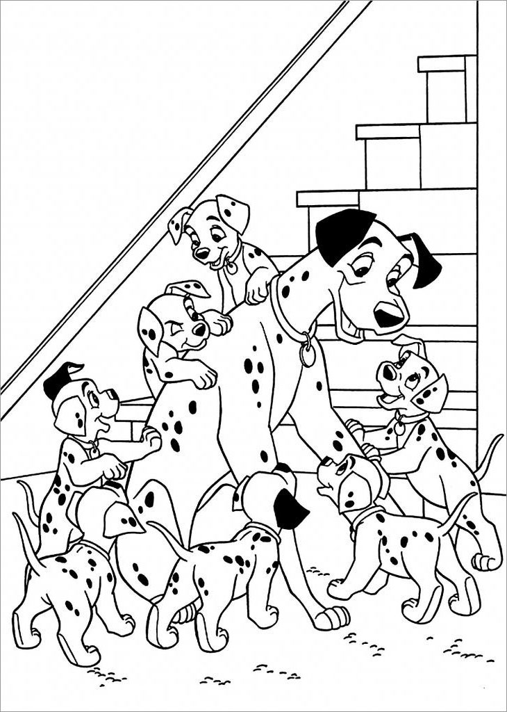 101 Dalmations Coloring Page Printables