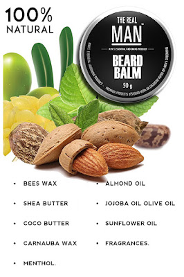 Beard Balm Leave-in Conditioner - All Natural Almond Oil | Jojoba Oil | Olive Oil