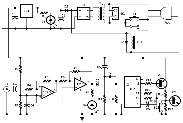 Amplifier Timer Circuit Diagram