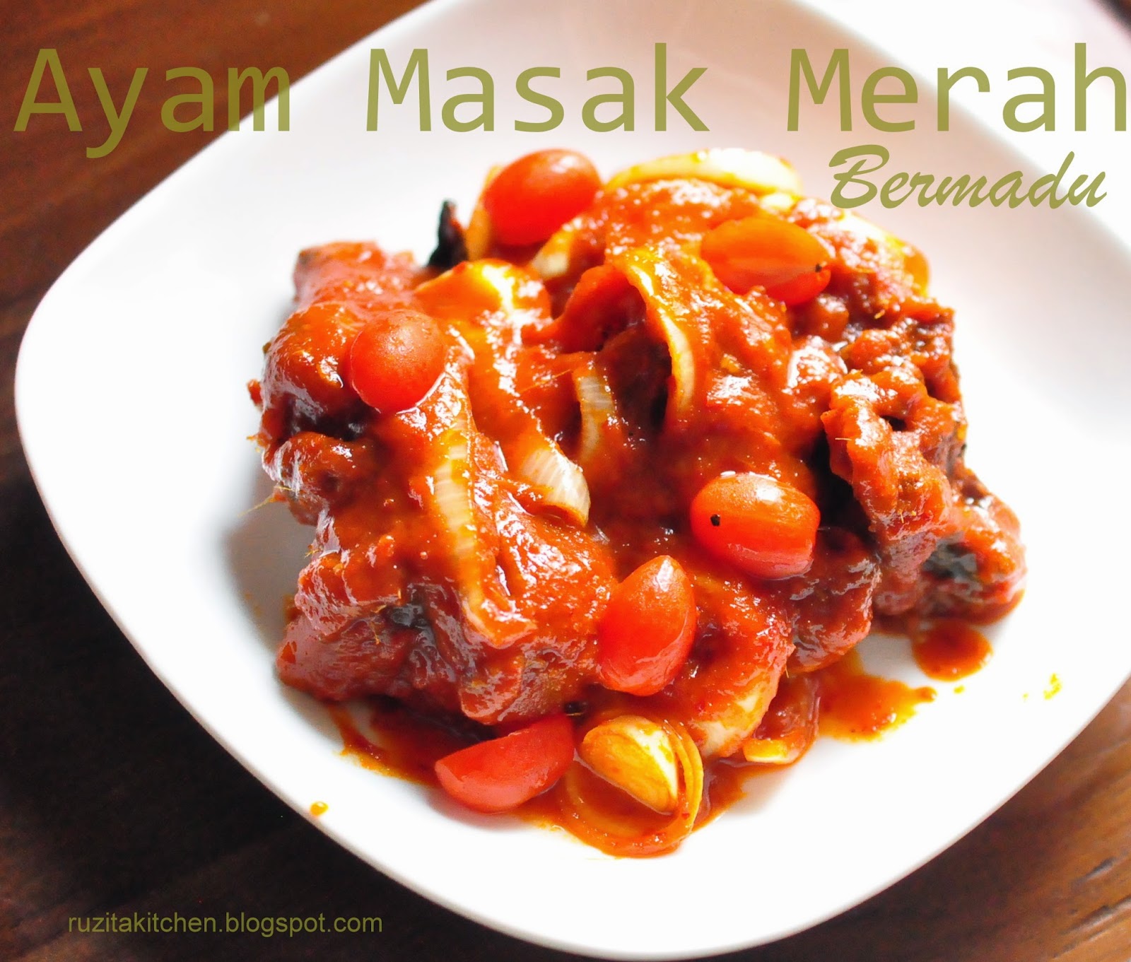 Ruzita's Kitchen: AYAM MASAK MERAH BERMADU DAN SAYUR LEMAK 