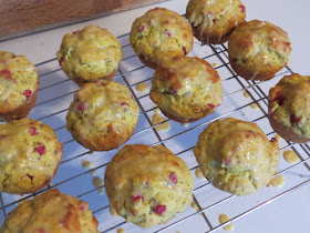 orange poppy seed muffins with autumn olive berries