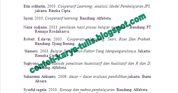 Contoh Daftar Pustaka Untuk Makalah Sejarah - Contoh O