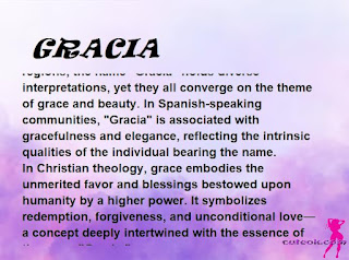 ▷ meaning of the name GRACIA (✔)
