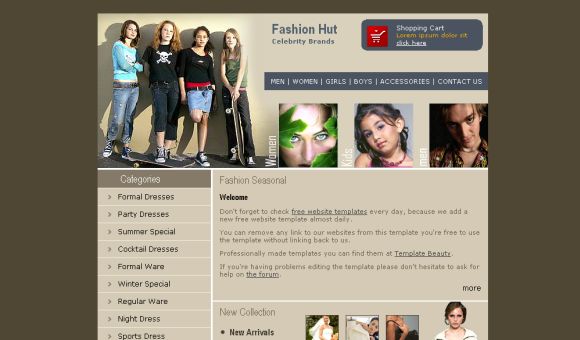 Fashion Store HTML Website Template High Quality Fresh Clean Design 