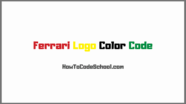 Ferrari Logo Color Code
