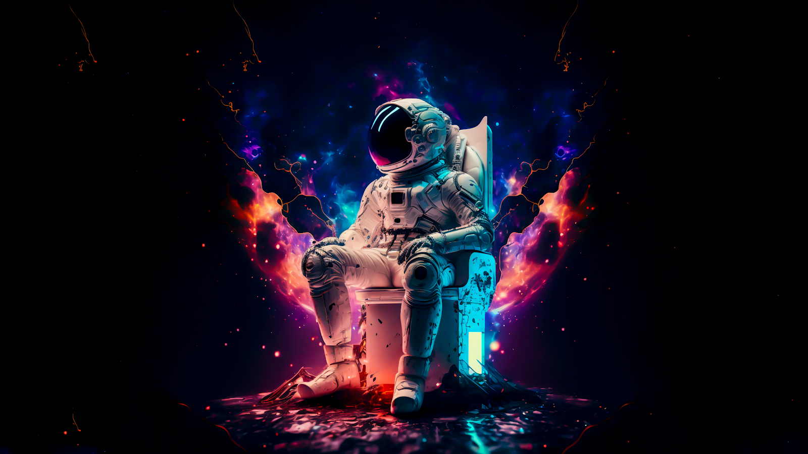 Experience the tranquility of space with this Astronaut 4K background  wallpaper for PC