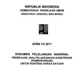  Spesifikasi teknis jalan jembatan bina marga tahun 2010 