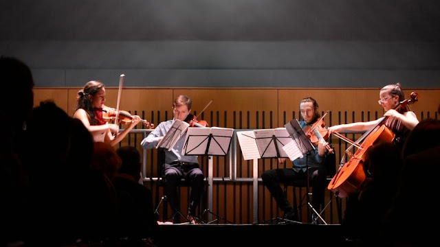 The Ligeti Quartet performing at Kings Place in 2017