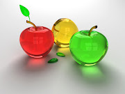 3D Cool Wallpaper (glass apples )