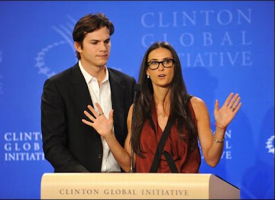 Ashton Kutcher and Demi Moore