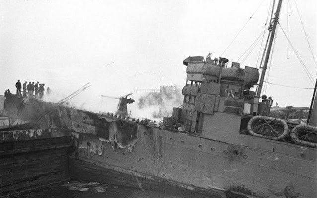 HMS Campbelltown at St. Nazaire, 28 March 1942 worldwartwo.filminspector.com