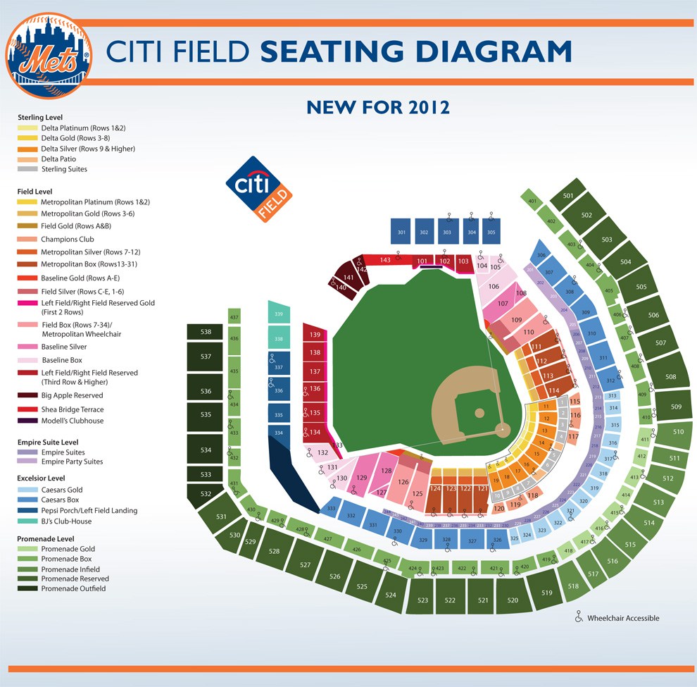 Citi Field Seating and Pricing New York Mets - citi field seating chart