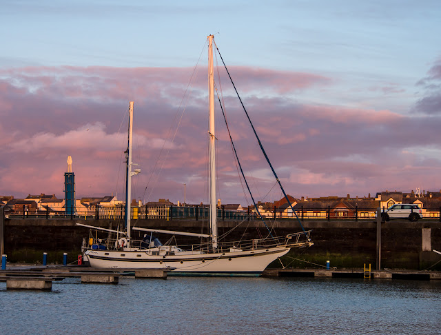 Photo of sunset over Maryport Marina