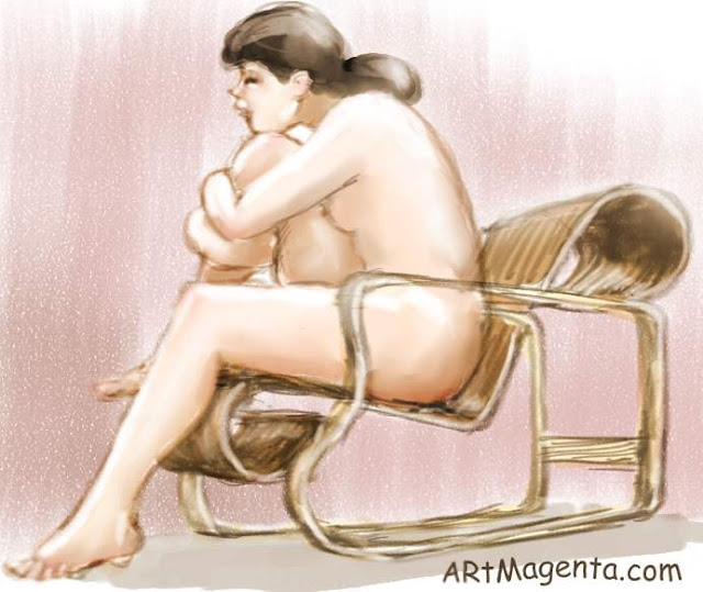 Chair 41 is a life drawing by artist and illustrator Artmagenta