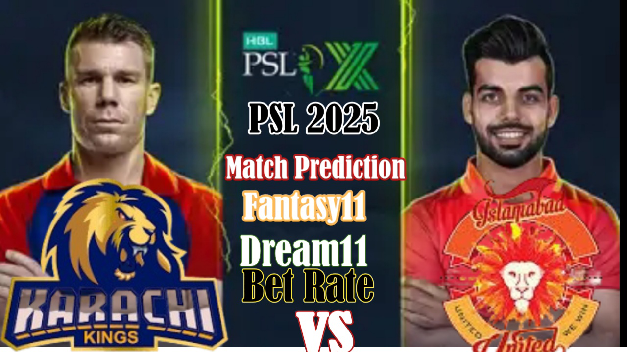 PSL 2025: Karachi Kings vs Islamabad United – Today Match Prediction and Full Analysis (April 20)