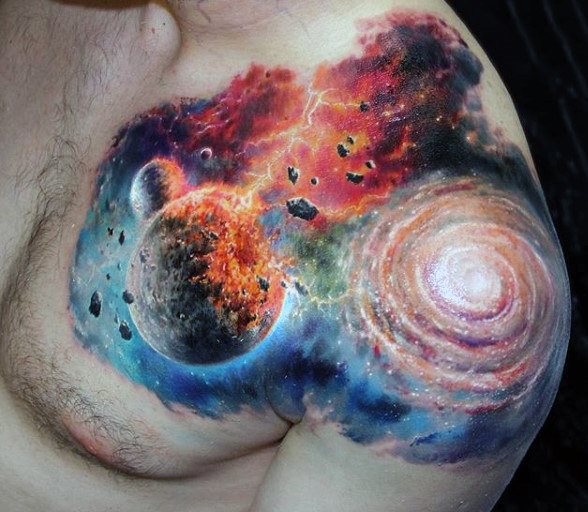 60 tatuagens inspiradas no espaço sideral!