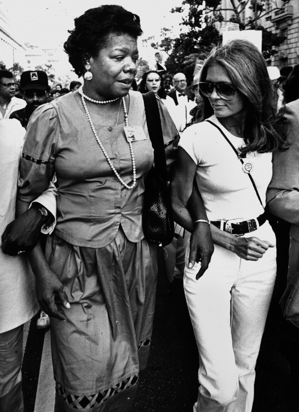 Poet Maya Angelou and Gloria Steinem join a march in Washington in 1983. James M. Thresher / THE WASHINGTON POST